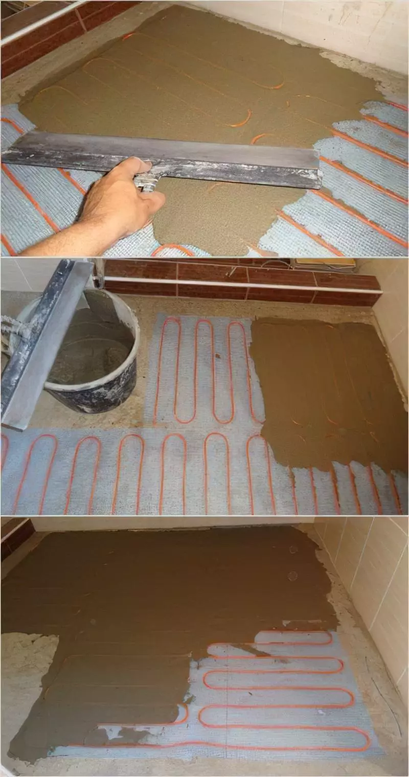 Нагрівальні мати для теплої підлоги: монтаж під плитку і підключення 9