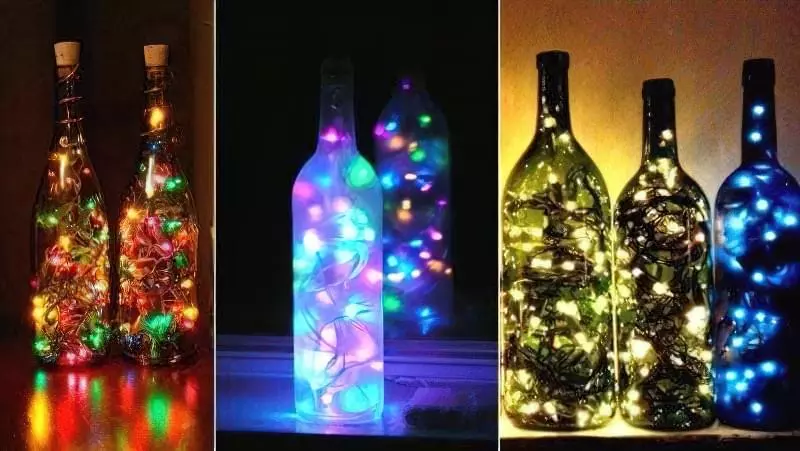 Світильники і лампи з пластикових і скляних пляшок своїми руками 2