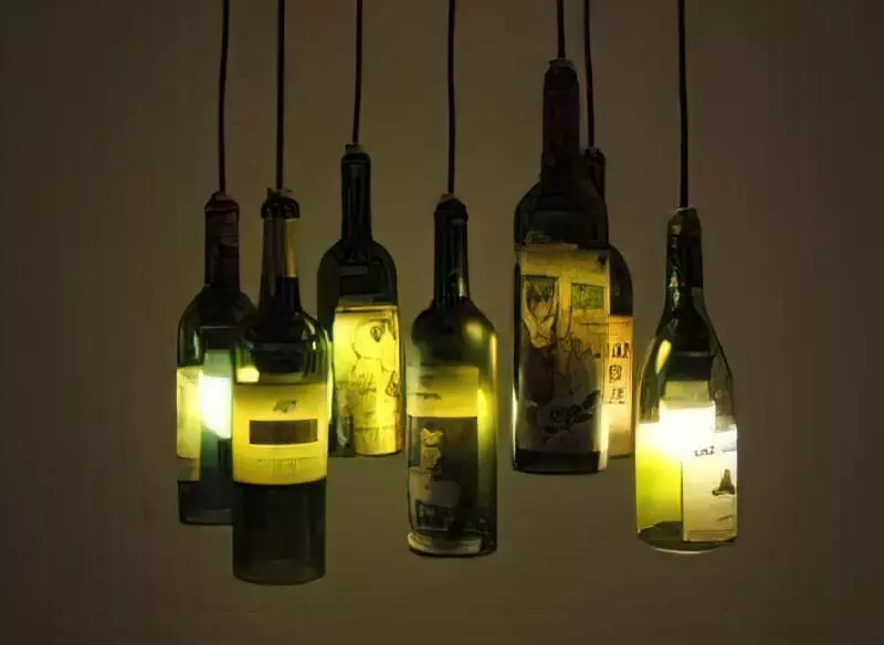 Світильники і лампи з пластикових і скляних пляшок своїми руками 1