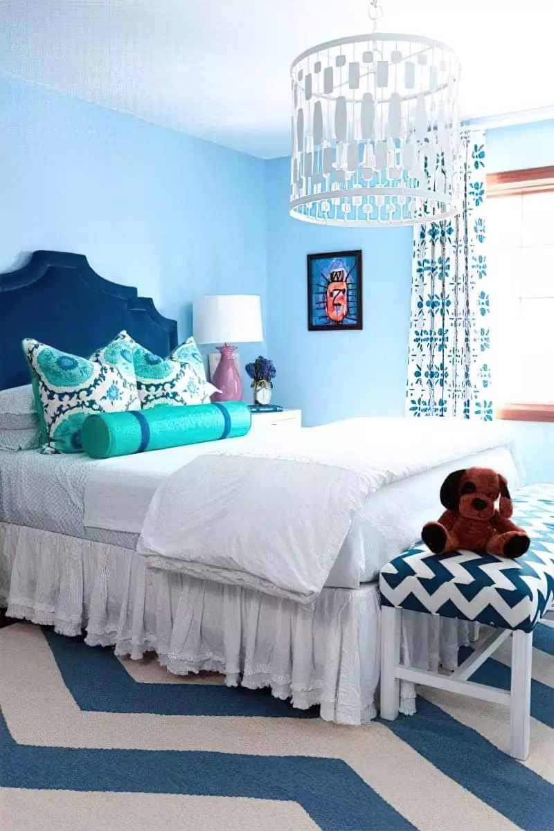 Синій колір в інтер'єрі спальні - відтінки захоплюючі дух 2
