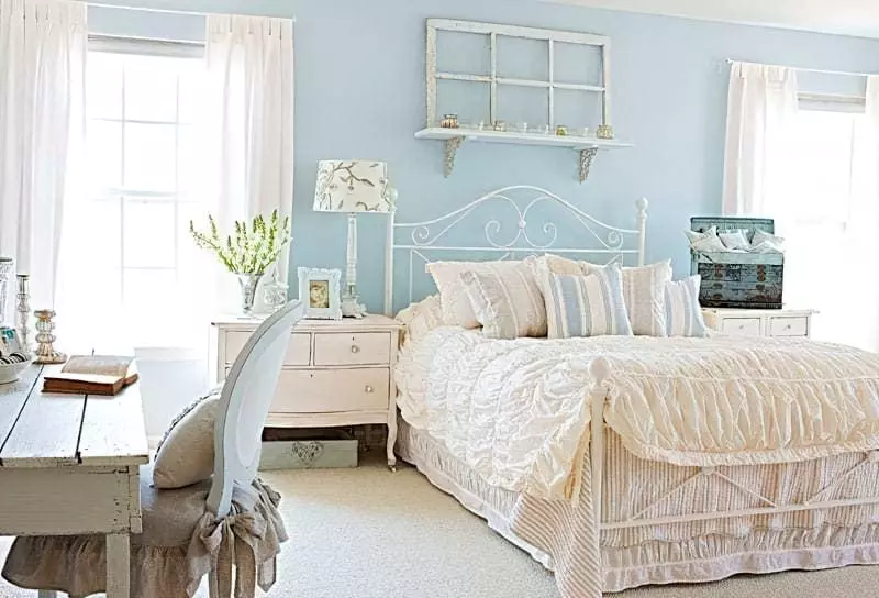 Синій колір в інтер'єрі спальні - відтінки захоплюючі дух 9