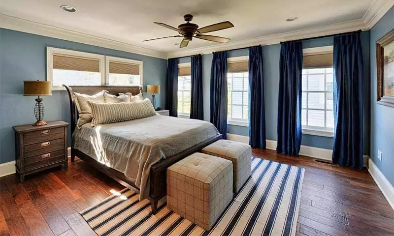Синій колір в інтер'єрі спальні - відтінки захоплюючі дух 1