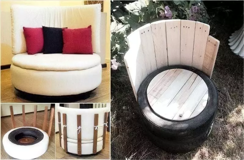 Робимо садові меблі із шин своїми руками: класні ідеї та детальні приклади 15