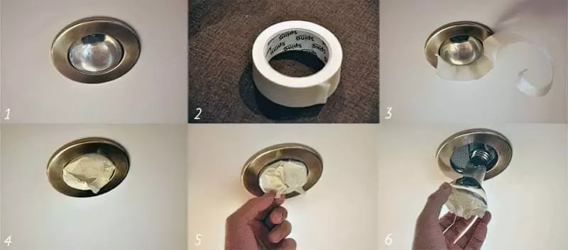 Як поміняти лампочку в підвісній стелі 6