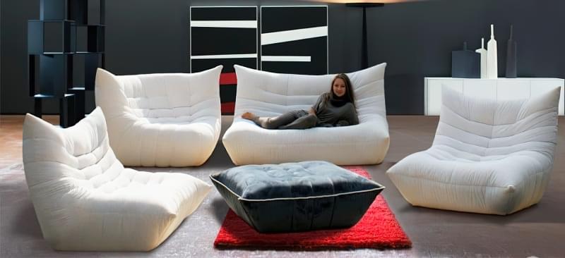 Безкаркасні дивани: особливості, плюси, мінуси, приклади 132