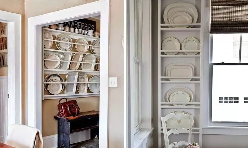 Ідеї для зберігання великого посуду на кухні 25